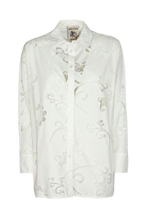 White Embroidered poplin shirt SEMI COUTURE | S6SL05A030